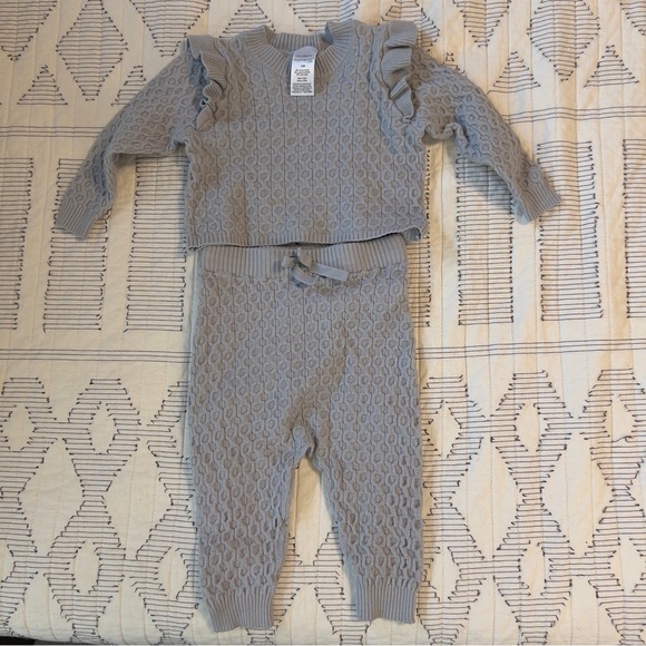 Modern Moments by Gerber Cable Knit Ruffle Sweater & Pant - Picture 2 of 3